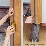 ASelected 4x 3m Foam Draught Excluder Tape for 1-2mm Door Window Gaps Brown view 4