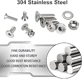 FandWay 900Pcs M2 M2.5 M3 Countersunk Bolts Nuts Set 304 Stainless Steel DIN view 5