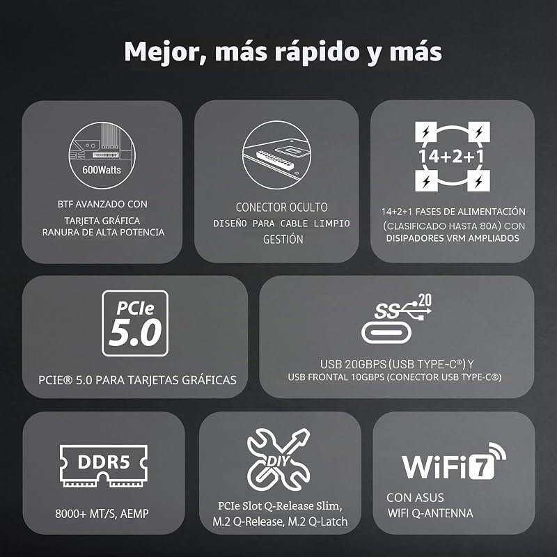 Tuf Gaming B850-Btf Wifi W - Motherboard - Atx - Socket Am5 - Amd B850 Chipsatz - UsB-C 3.2 Gen 2x2, UsB-C 3.2 Gen2, Usb 3.2 Gen 2, Usb 3.2 Gen