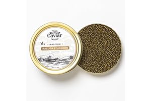 GREAT TASTE CAVIAR Kaluga Fusion Sturgeon Malossol Black Caviar - Premium Quality, Luxury Fresh Gourmet Roe, 1.76 oz/50 g - OVERNIGHT GUARANTEED!