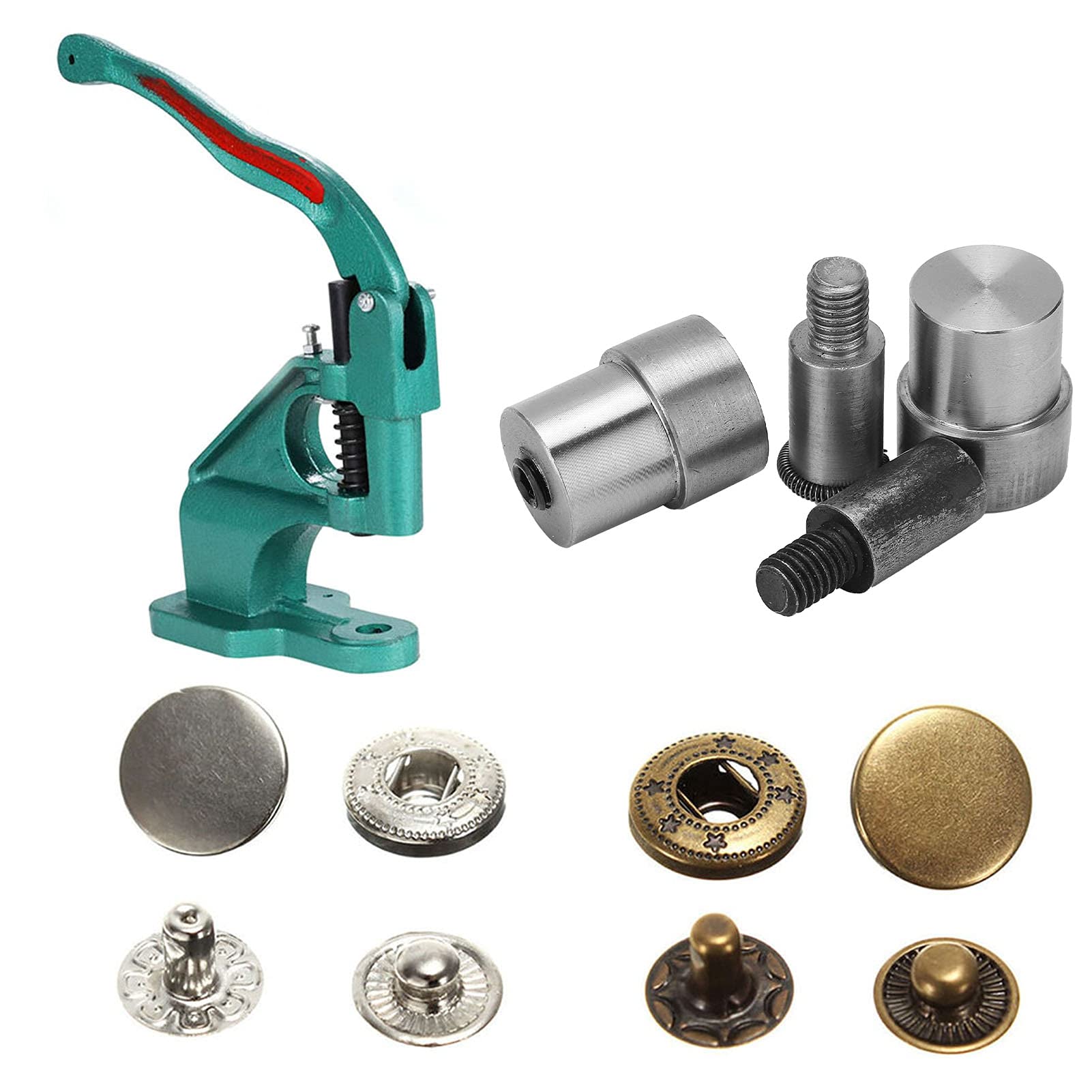 VINGVO Grommet Mold, Hand Machine Snap Button Mold Eyelet Mold Buckle Grommet Die for Repair Tool