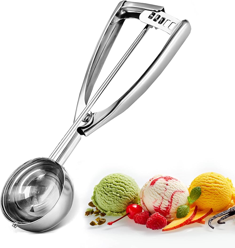 Bixel Large Ice Cream Scoop with Trigger 6.3cm 304 Stainless Steel