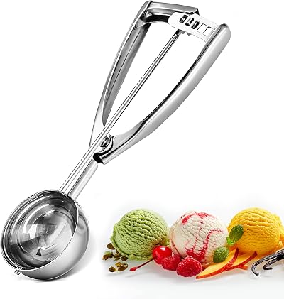 Bixel Large Ice Cream Scoop with Trigger 6.3cm 304 Stainless Steel