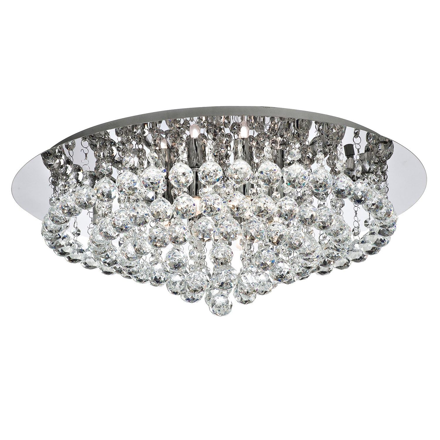 Searchlight Hanna 8 Round Semi Flush Chandelier Ceiling Light 3408-8CC Chrome Lamps Required