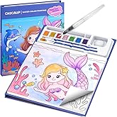 Paint with Water Coloring Books for Kids, Mess Free Watercolor Painting Kit Painting Activity for Kids Ages 3-5 4-8, Arts Crafts Drawing Gift Toy for Boy Girl