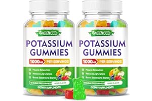 MEENCCD Potassium Citrate Gummies 1000mg, High Potency Potassium Supplement Gummies for Adults Women & Men, Support Leg Cramps & Muscle Health, Sugar-Free, Mixfed Fruit Flavor, 120 Count