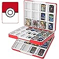 TiMOVO 60 Game Card Case for Switch OLED/Switch/3DS/2DS, 60 Slots Switch Game Holder Cartridge For 24 3DS/3DSXL/DS/DSi Cards & 60 Switch & 36 SD Cards, 3 in 1 Portable Game Storage Case, White Circle