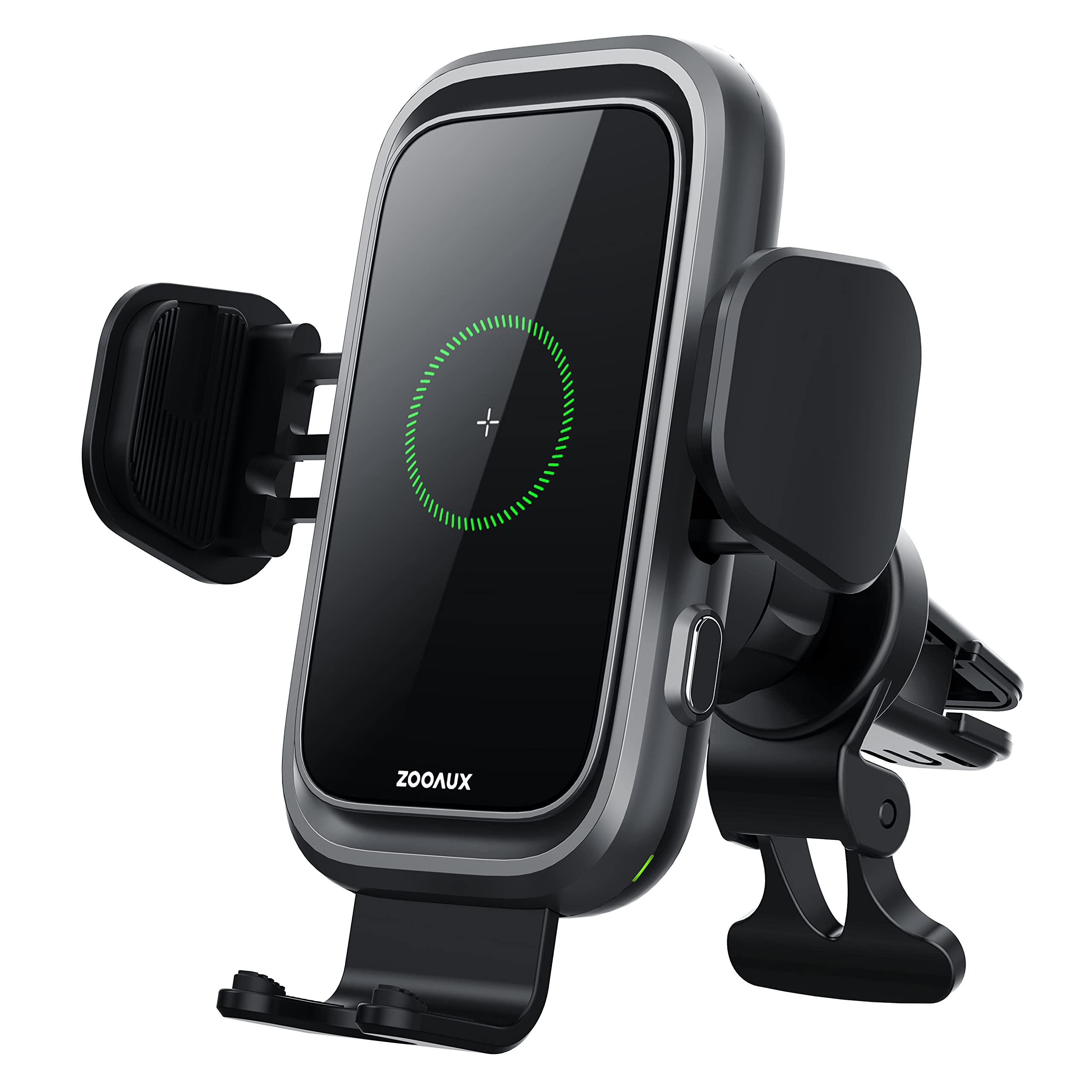 [2021 Version] ZOOAUX Wireless Car Charger, 15W Fast Charging Auto-Clamping Air Vent Mount Phone Holder,Built-in Cooling Fan for iPhone 13/13 mini/13 Pro/12/11/XR/X/8, Samsung S21/S20/S10/S9 etc.