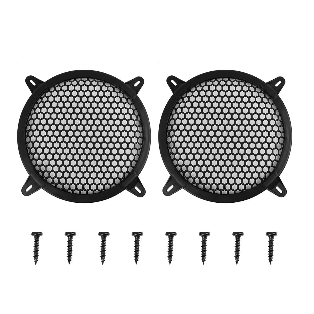 X AUTOHAUX 2pcs 8" Speaker Subwoofer Grill Cover Mesh Protector for Auto