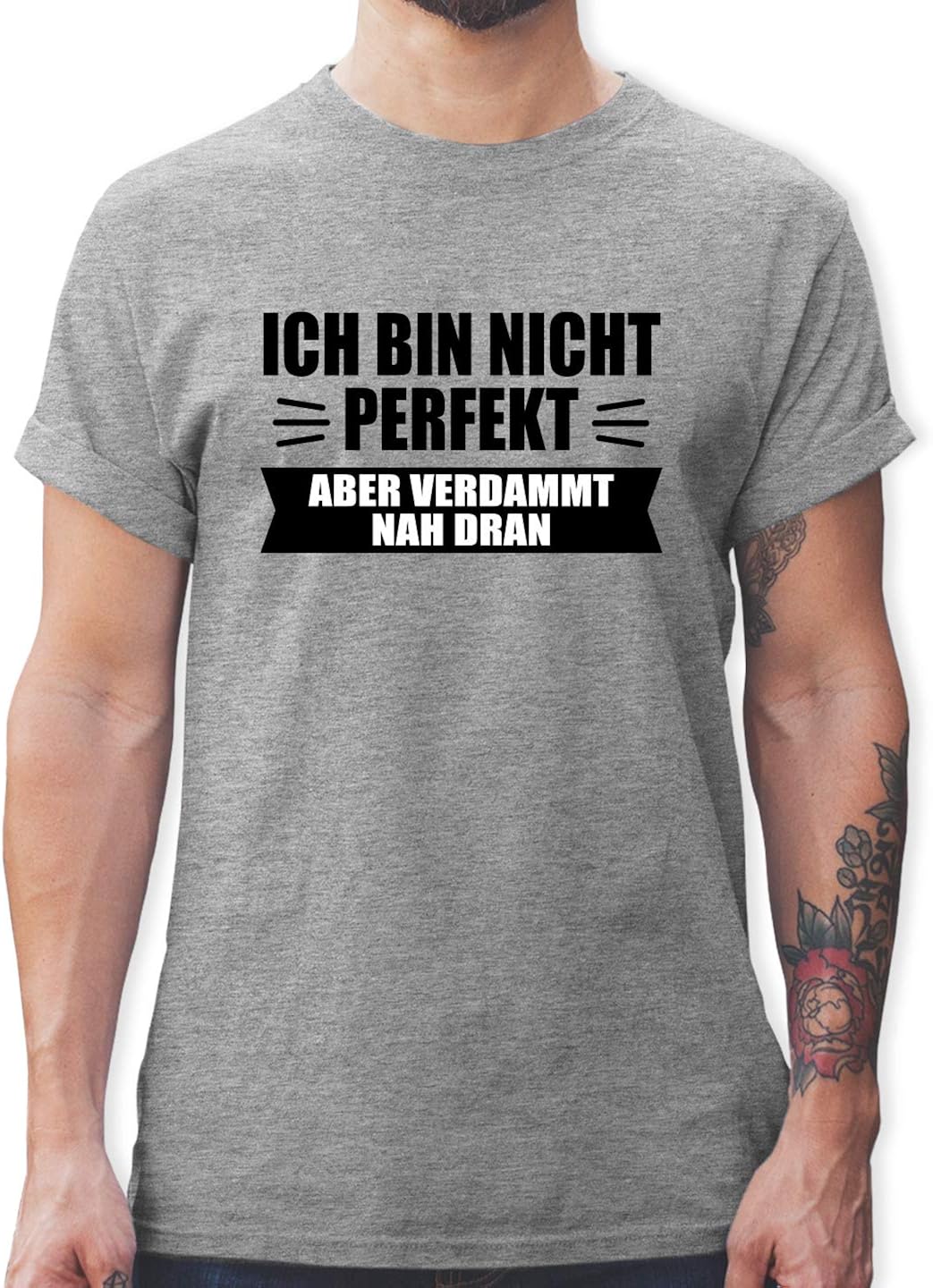 Shirtracer Sprüche Ich Bin Nicht perfekt Tshirt Herren und Männer