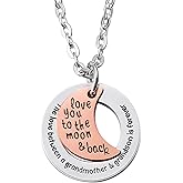 LParkin Grandma Necklace Gifts for Grandmas from Grandson The Love Between a Grandmother and Grandson is Forever Necklaces Jewelry for Grandma
