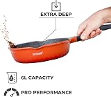 INTIGNIS Deep Non-Stick Frying Pan with Lid 28 cm GREBLON Ceramic Coating view 7