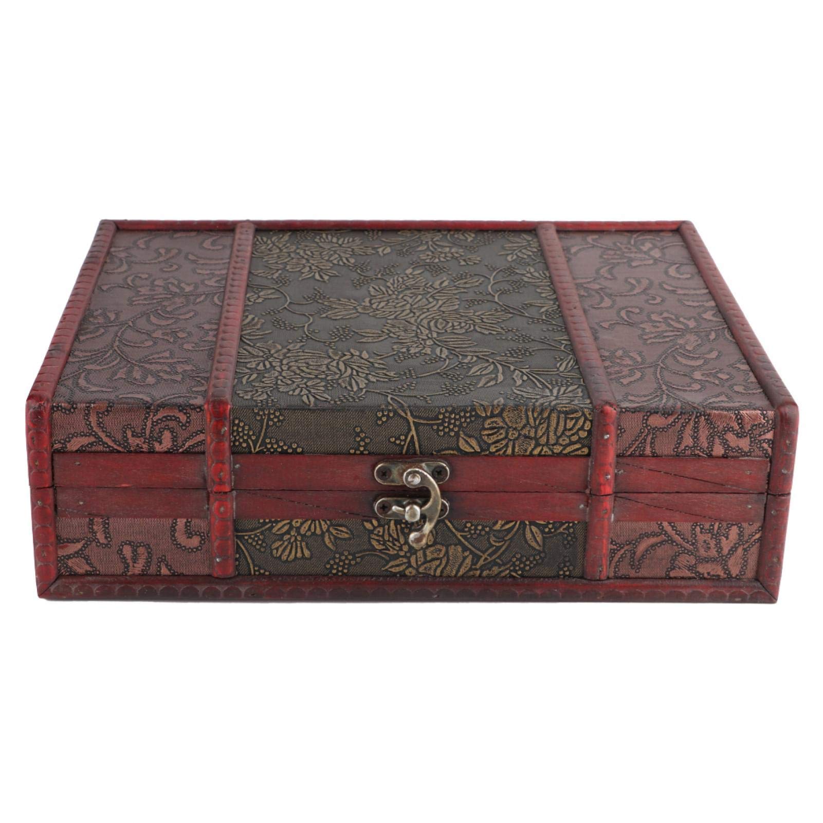EVTSCAN Retro Style Wooden Handcrafted Decorative Storage Boxs for Jewelry Trinket Keepsakes