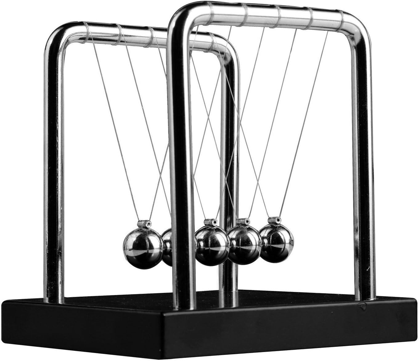 Meyall Newton's Cradle Balance Balls, Art in Motion Toys for Kids Adults, Science Physic Psychology Educational Kits (Small)