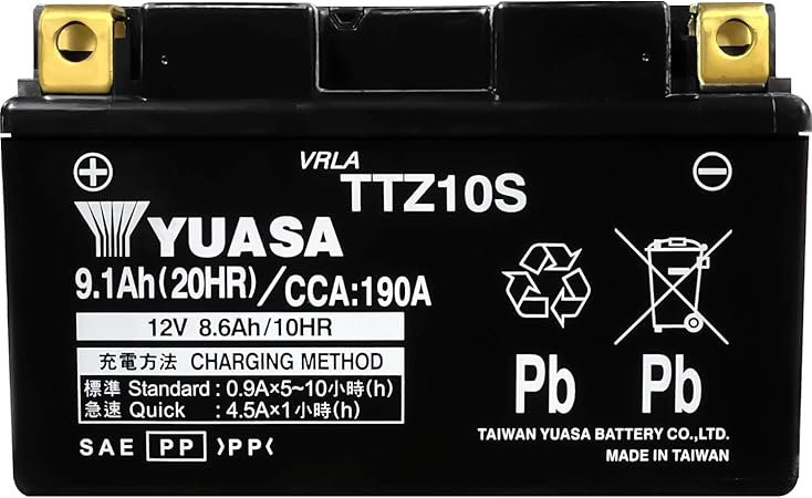 Amazon 台湾製 バイクバッテリー 国内液入 初期補充電済 Yuasa 純正互換品 Ttz10s Ytz10s Ftz10s 互換 バイクバッテリー 車 バイク