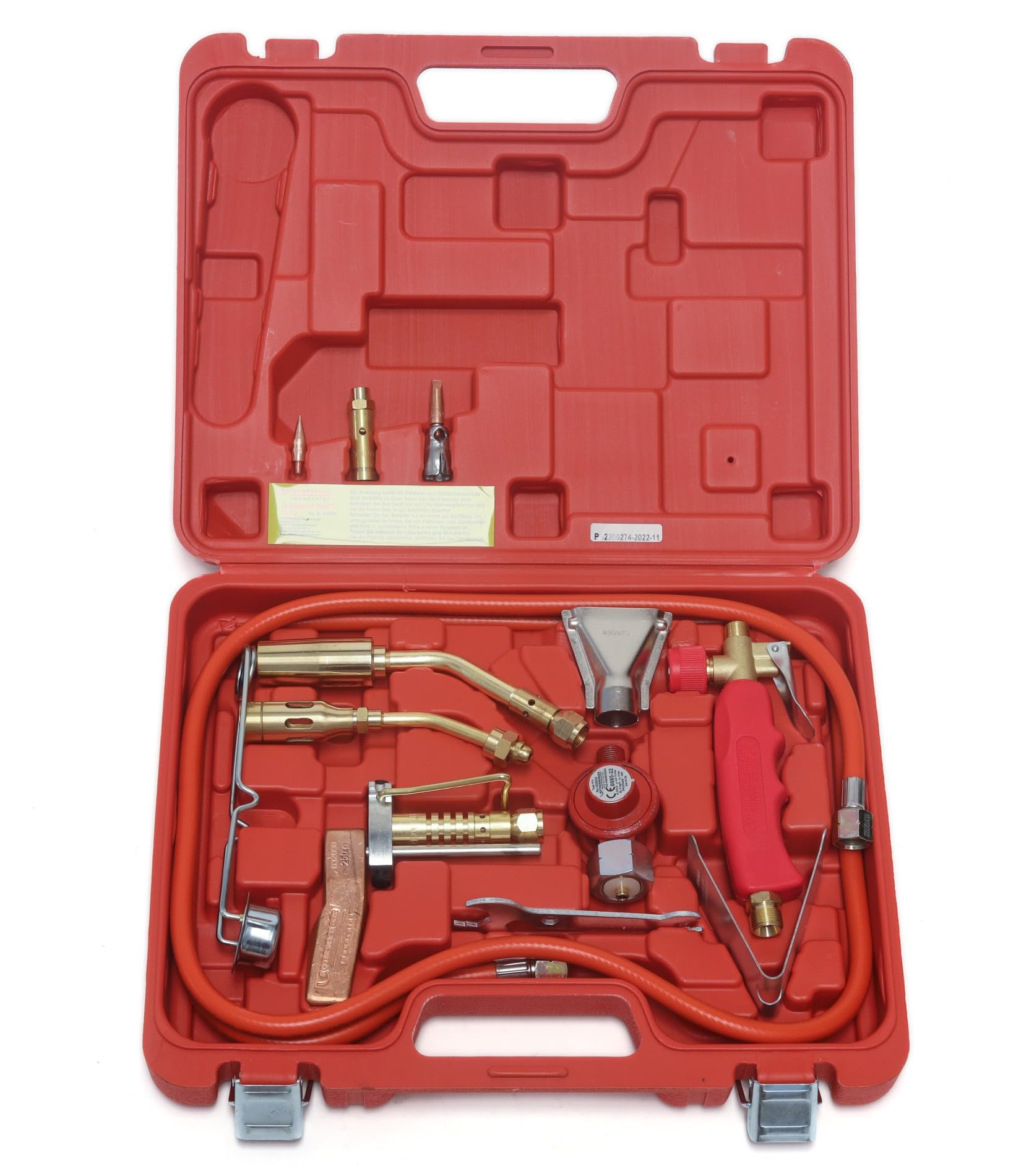 ROTHENBERGER Industrial Turbo Soldering Set 16 Pieces in case, Hard Soldering, Soft Soldering, Capillary Gap Soldering