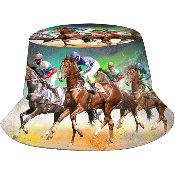Funny Horse Bucket Hat for Men Women Packable Animal Printed  display picture 3