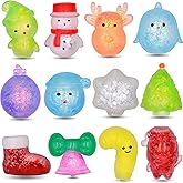 Howzcci 12 Pack Christmas Squeeze Toys Squishy Stress Balls Toys for Kids Boys Girls Christmas Stocking Stuffers Party Favors Gifts