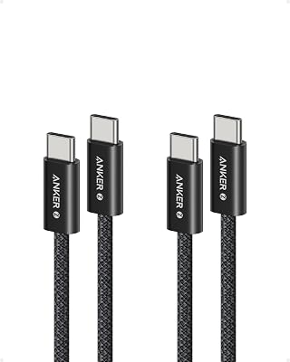 Zolo Câble USB C vers USB C 240W (Paquet de 2, 1M + 1M, Noir)