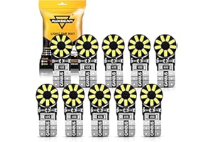 Auxbeam 194 LED Bulbs 10 PCS, Super Bright 6000K White 168 2825 T10 W5W 18-SMD LED Light Bulbs for License Plate Lights Interior Lights Dome Map Light