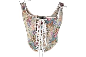 SHOPESSA Push Up Corset Top for Women Victorian Bustier Tops Steampunk Belt Pirate Renaissance Vest Overbust Corsets