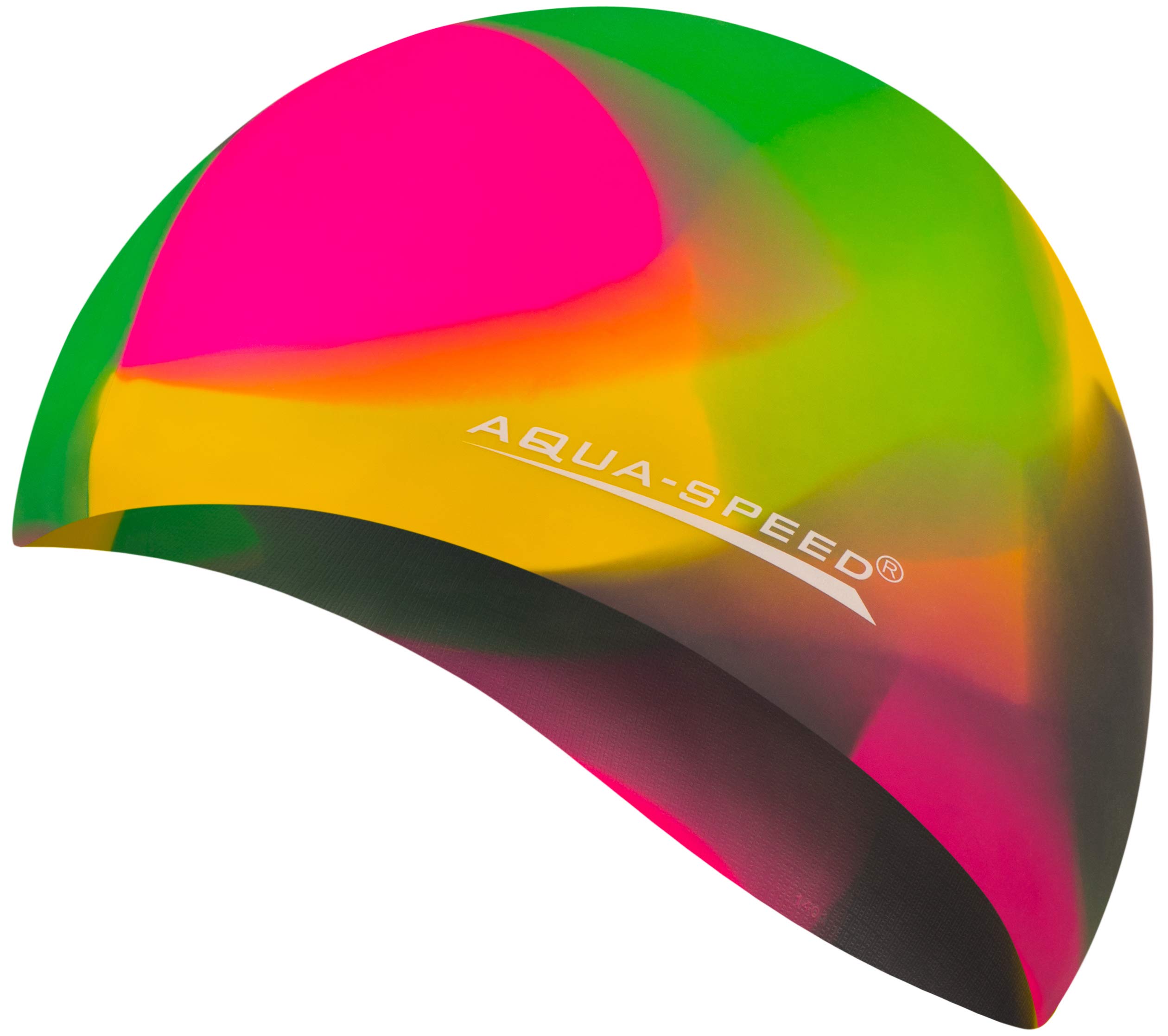 Aqua Speed BUNT Colourful swim cap + microfibre towel | adult | child | swimming cap | silicone | tearproof | waterproof | 05. colourful / 90