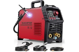 ARCCAPTAIN DC 5 In 1 TIG Welder With Pulse, 200Amp DC 5 In 1 HF/Lift/Pulse/Spot TIG & Stick, 110v/220v Dual Voltage LED Digital Display MultiProcess TIG Welding Machine with 2T/4T TIG200P