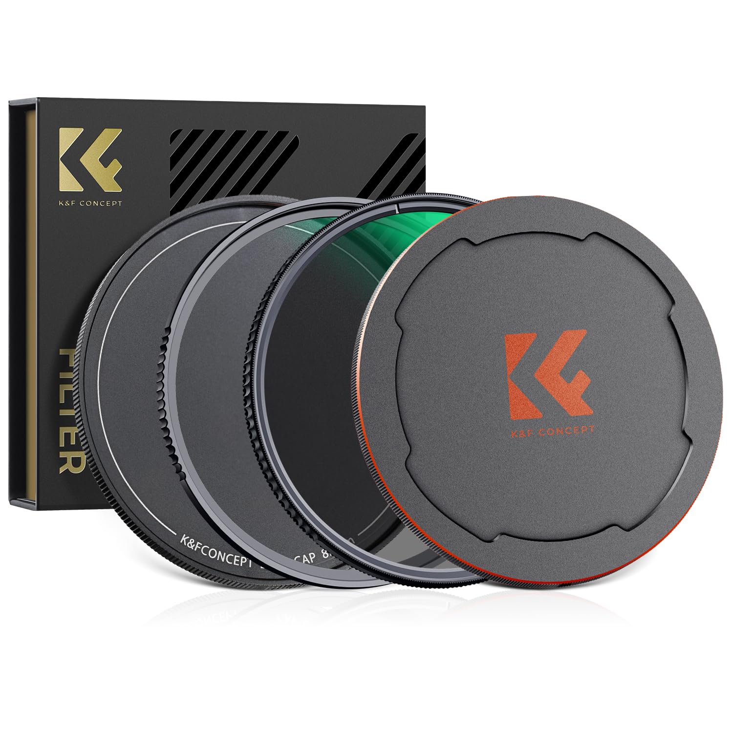 K&F CONCEPT 82mm UV CPL Filter Kit with Metal Caps, Nano-X Circular Polarizing (CPL) Lens Filter Cover Waterproof Multi-coated
