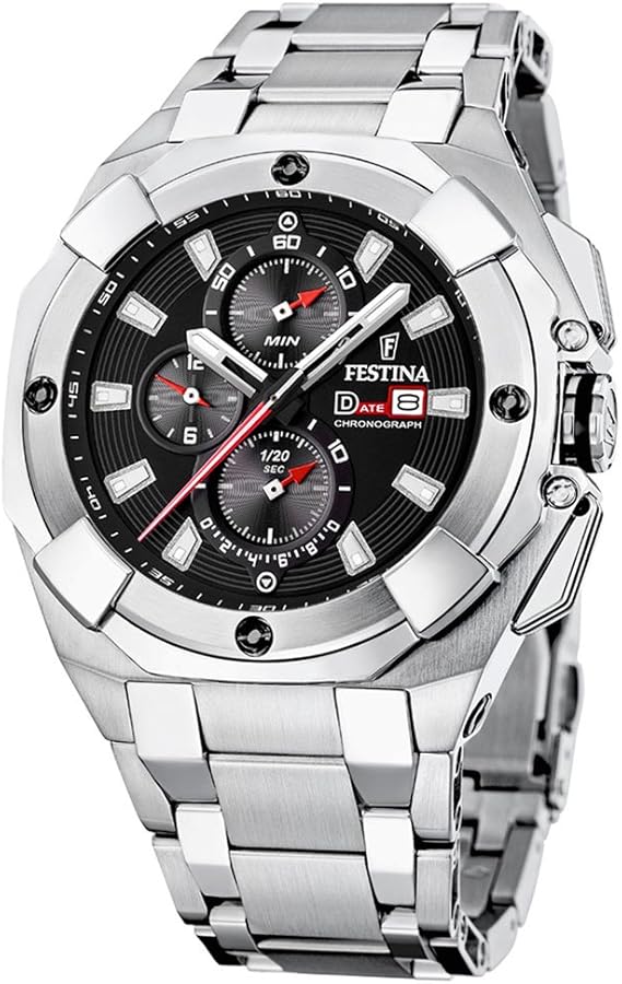 Festina Men's F16351/C Silver StainlessSteel Quartz Watch