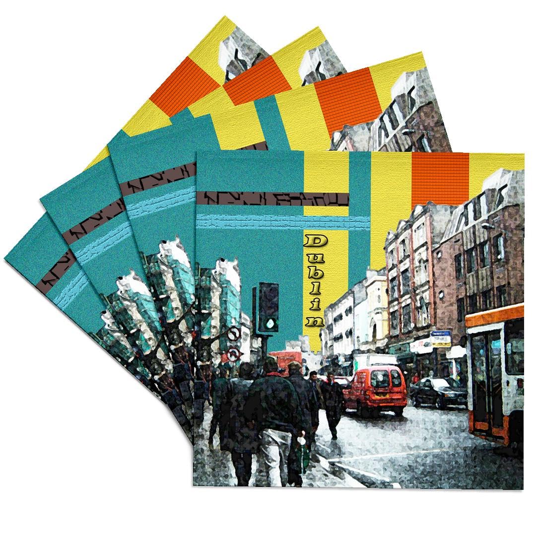 3dRose Flag, White, set-of-4-Ceramic