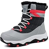 Jedibau Snow Boots for Women Waterproof Mid-Calf Booties Winter Hiking Boot Durable Warm Fur Lined Boot Non-Slip Climbing Cold Weather Lightweight Shoes