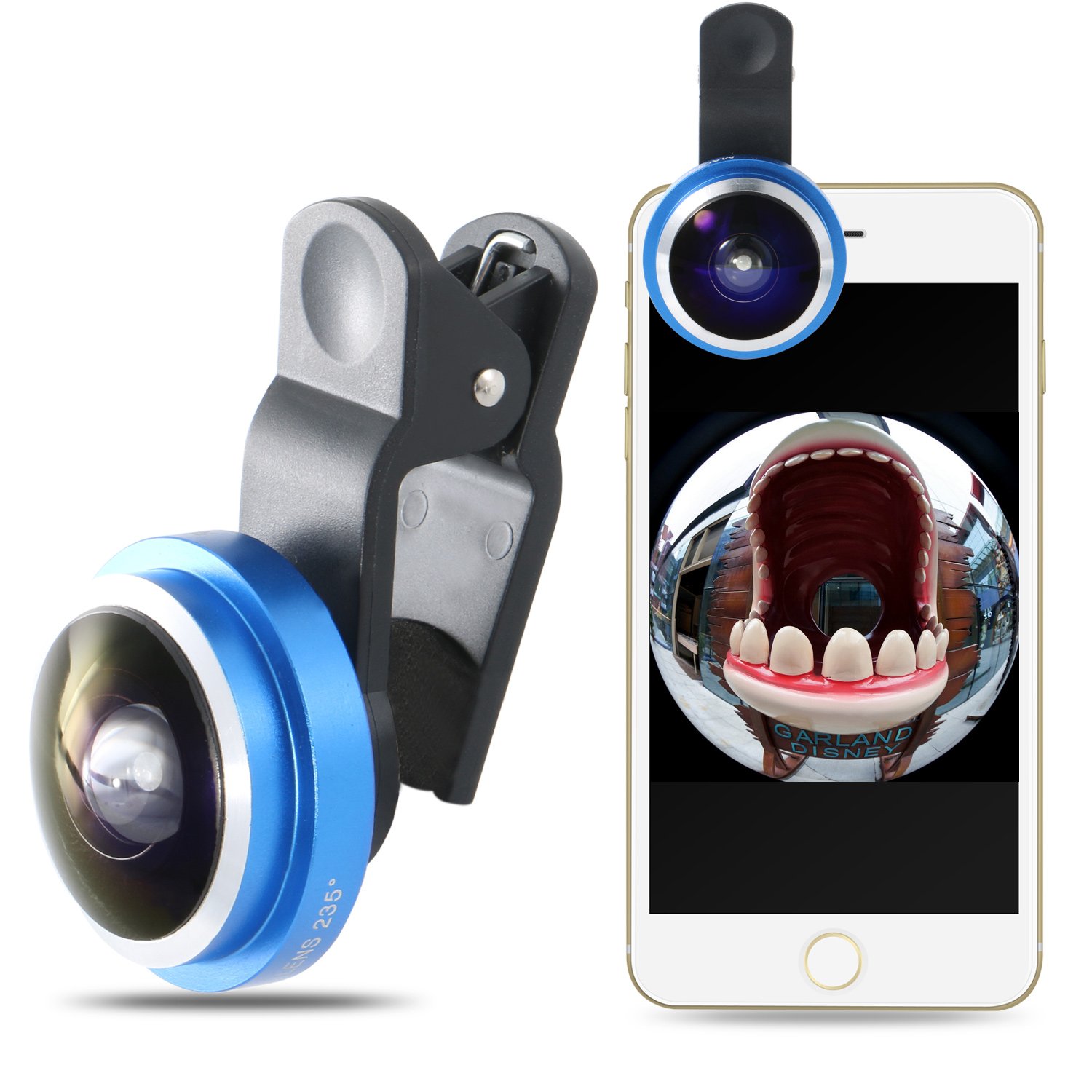 Mactrem 235° Fisheye Smartphone Lens, Works with Most Smartphones, for iPhone 7/7 Plus/6/6s/6s Plus/5/5s/4/SE/Samsung S7 S6 S5 HTC Huawei