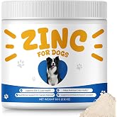 Zinc Supplement for Dogs, Skin &amp; Coat Support, Vitamin E &amp; Biotin Powder | Daily Zinc Powder with Vitamin E, Selenium &amp; Biotin Supports Skin, Coat, Immune Wellness &amp; Daily Mineral Support, 60 g