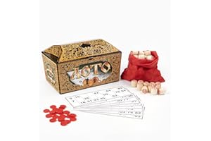 Russian Lotto Wooden Game Set – Classic Bingo Style Family Game, Natural Wood Barrels, Premium Gift Box – Jeu De Société Clas