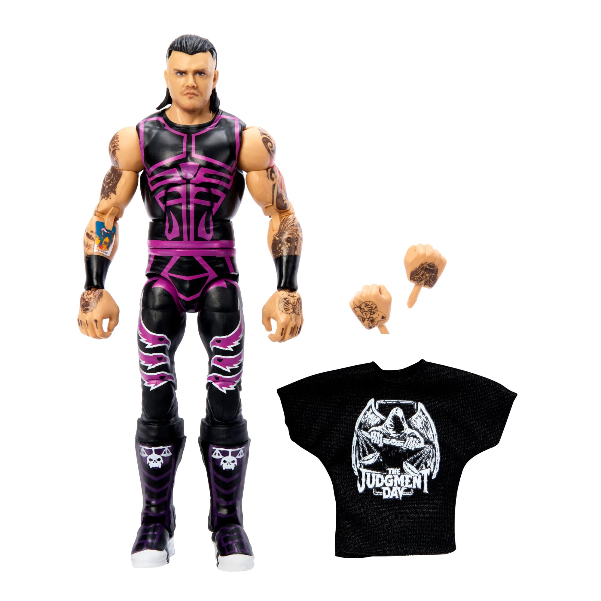 WWE Elite Action Figure & Accessories, 6-inch Collectible Dominik Mysterio with 25 Articulation Points, Life-Like Look & Swappable Hands, HTX21