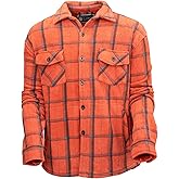 Outback Trading Company Men's Chad Button-Up Fleece Big Shirt | Warm Durable Stylish Shirt Jacket |Adjustable Cuffs & Pockets