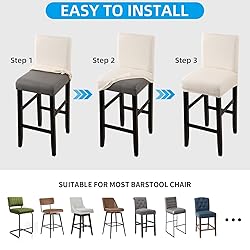 YISUN Waterproof Bar Stool Covers, Stretch Pub