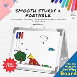 Fridge Magic Compact Desk Whiteboard Double-Sided Magnetic Folding Easel 40x30cm view 2
