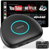 ATOTOSELECT Wireless CarPlay&amp;Android Auto Adapter with 4G LTE Magic AI Box | GPS, Android 13 OS, OBD II, Gemini 3.5, Enjoy Video &amp; Music Apps, Plug &amp; Play for Factory Wired CarPlay &amp; Android Auto