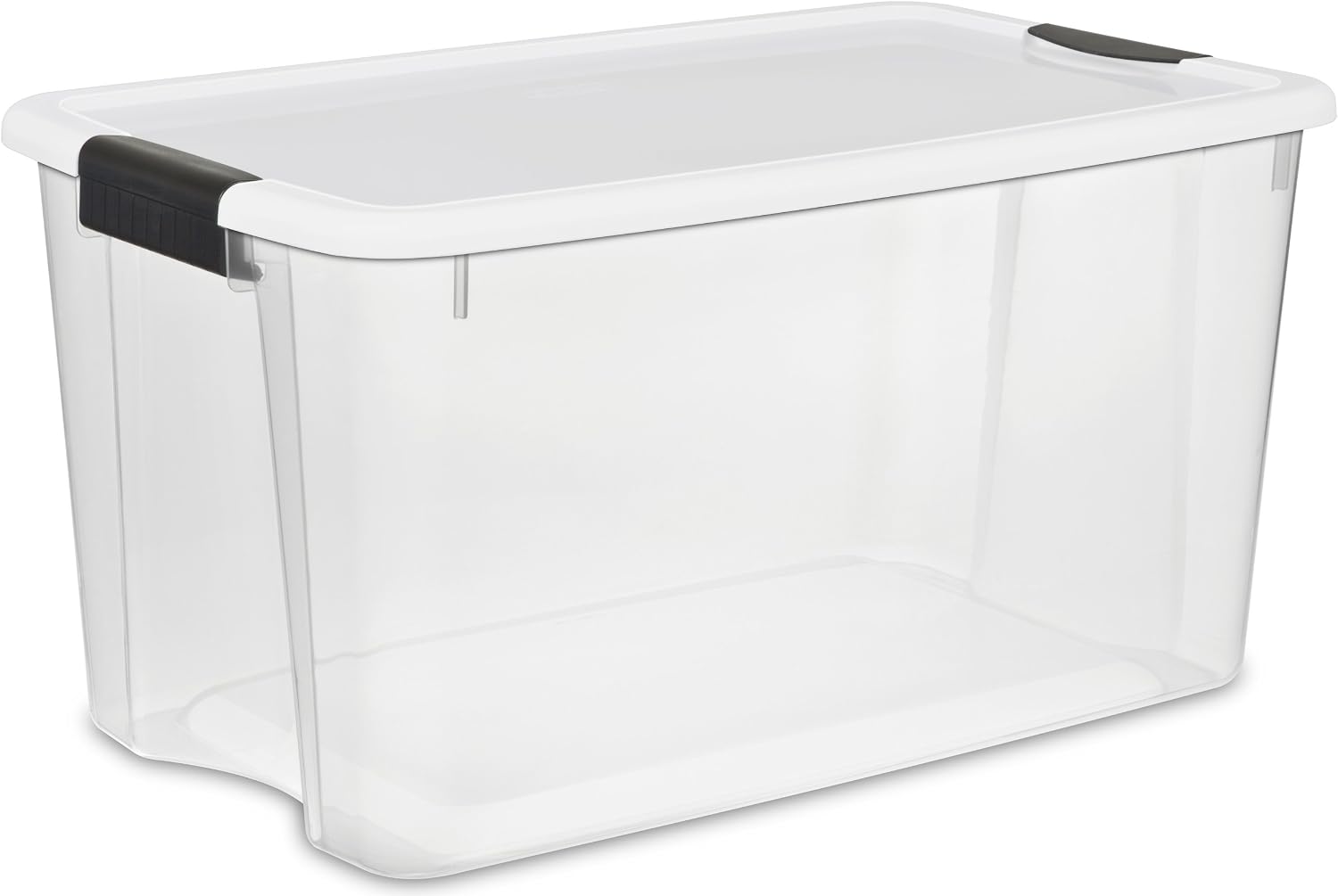 STERILITE 19889804 70 Quart/66 Liter Ultra Box Clear with a White Lid
