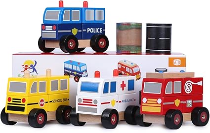wooden ambulance toy
