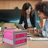 MerryNine Suspension Files 15PCS Polypropylene A4 Pink with Tabs Card Inserts view 6