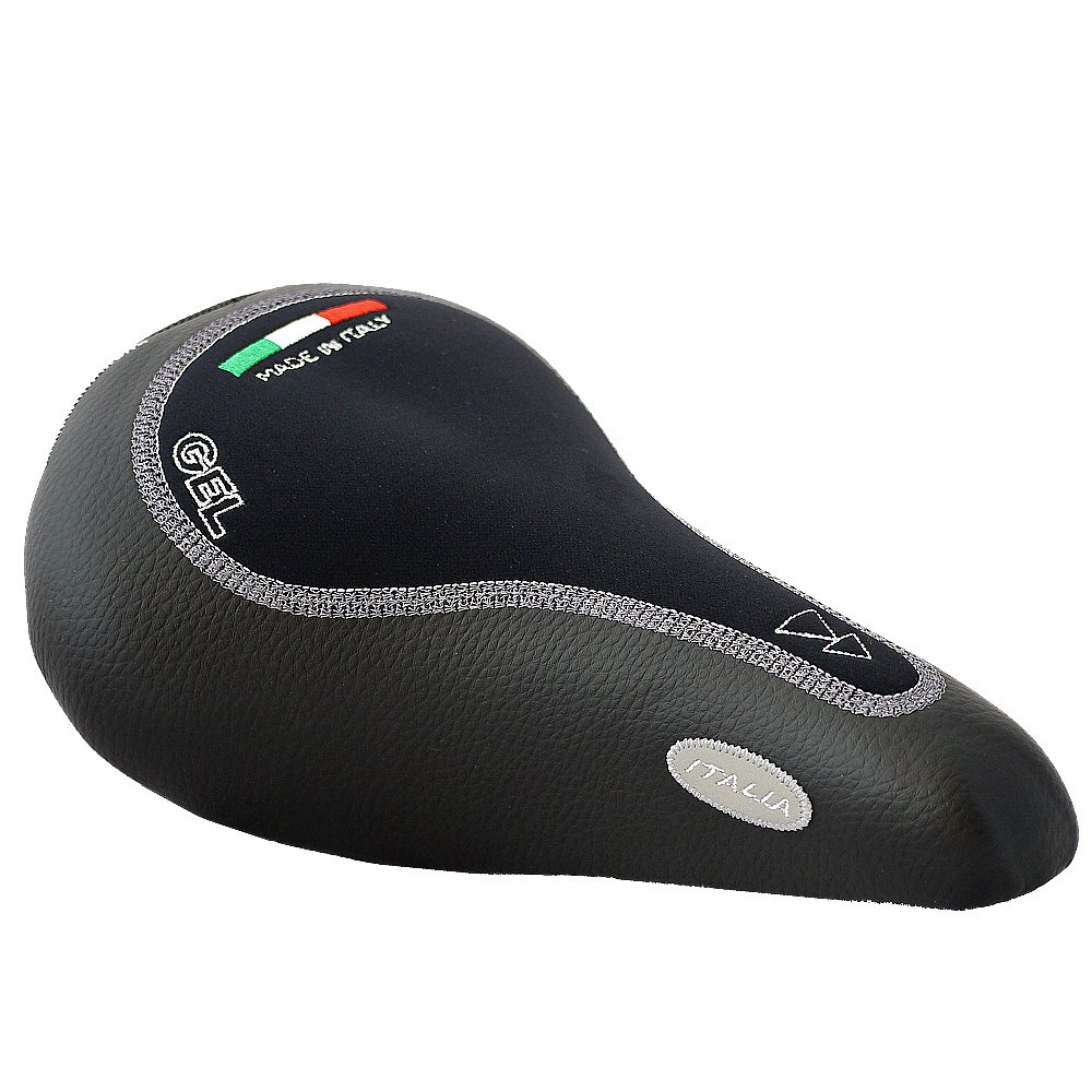 Gel Bike Saddle Leather Elastomer Saddle for 24 – 26 – 28 inch bicycle 1091 Ventura Gel El – Made in Italy