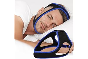 RAVIAD Chin Strap for Snoring, Adjustable Anti Snoring Devices, Breathable Stop Snoring Chin Strap Snoring Solution for CPAP Users, Snore Reducing Aid to Keep Mouth Closed for Men and Women Chin Mask
