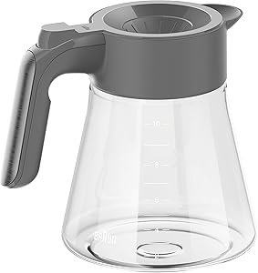 Braun BRSC009 MultiServe Coffee Machine 10 cup Replacement Carafe, Grey