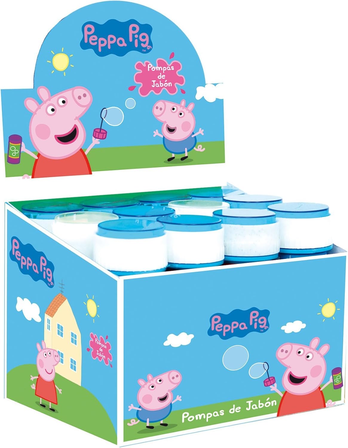 Peppa Pig Pompero caja de 12 unidades pompas de jabón 60 ml: Amazon.es: Juguetes y juegos