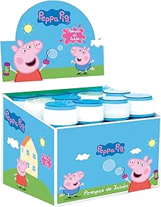 Peppa Pig Pompero caja de 12 unidades pompas de jabón 60 ml