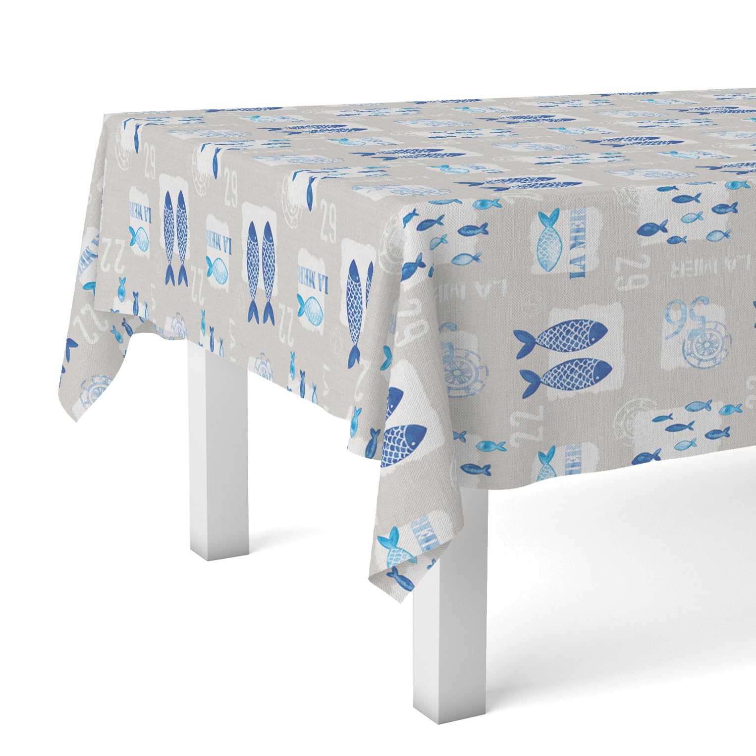 Martina Home Oilcloth Tablecloth Fish Single 100 x 140 cm
