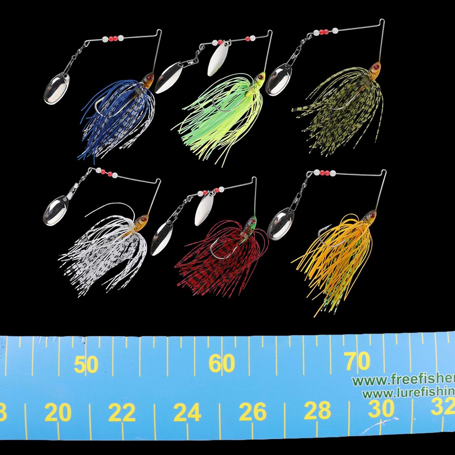 Bass Spinnerbait, 6 Pcs Fishing Lures Spinner Baits, Fishing Hard Spinner Lures, Bass Trout Salmon Hard Metal Spinnerbait by Free Fisher : Fishing Spinners And Spinnerbaits : Sports & Outdoors