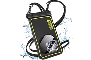 Kebrela IP68 Waterproof Phone Pouch Up to 6.8", Floating Waterproof Phone Case for iPhone 15 14 13 Pro Max, Galaxy S24 S23 S22 Ultra, Cellphone Dry Bag Cruise Beach Essential, Black